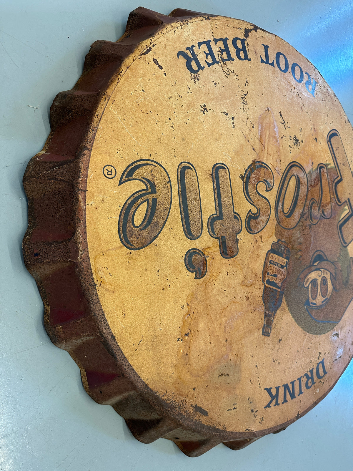 Vintage Frostie Root Beer Bottle Cap Sign