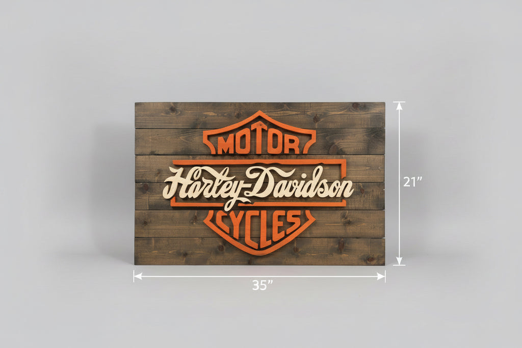 Harley Davidson Custom Wood Art