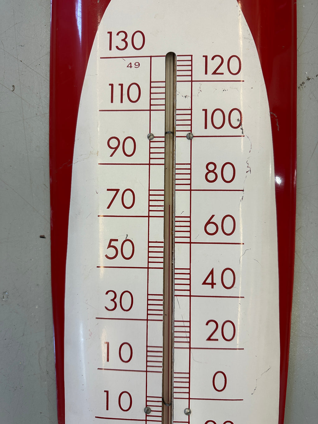 Coca-Cola Cigar Thermometer Porcelain Sign — 1949