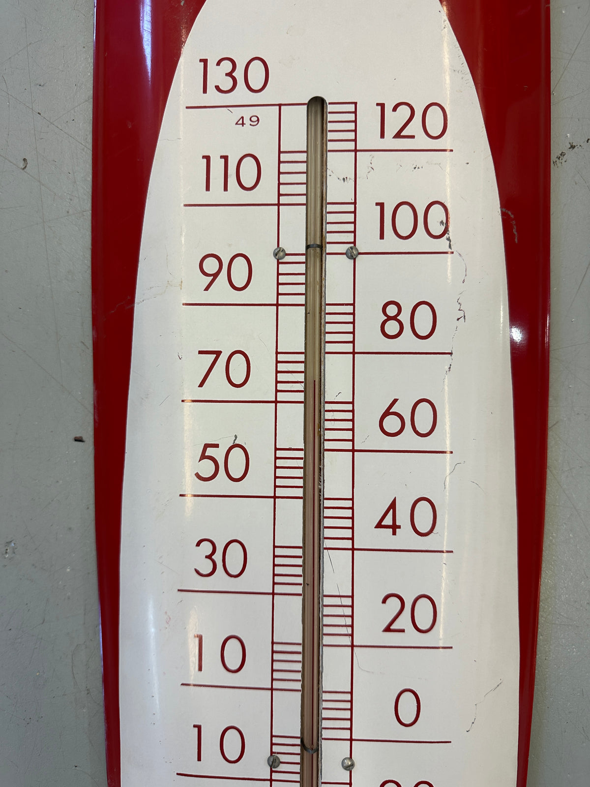 Coca-Cola Cigar Thermometer Porcelain Sign — 1949