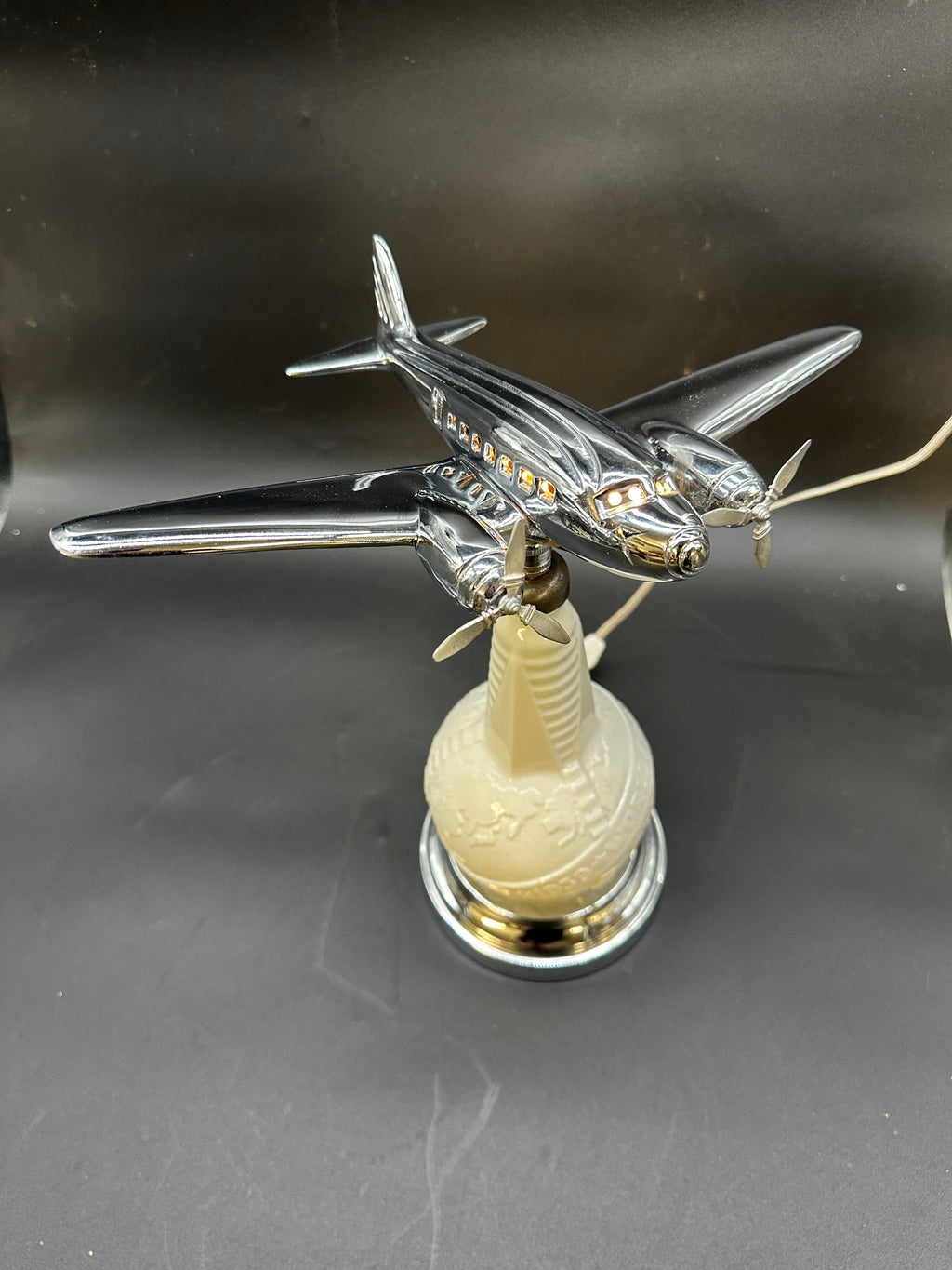 1980’s Derico or Sarsaparilla Deco Design 1939 Worls Fair DC-3 Lamp