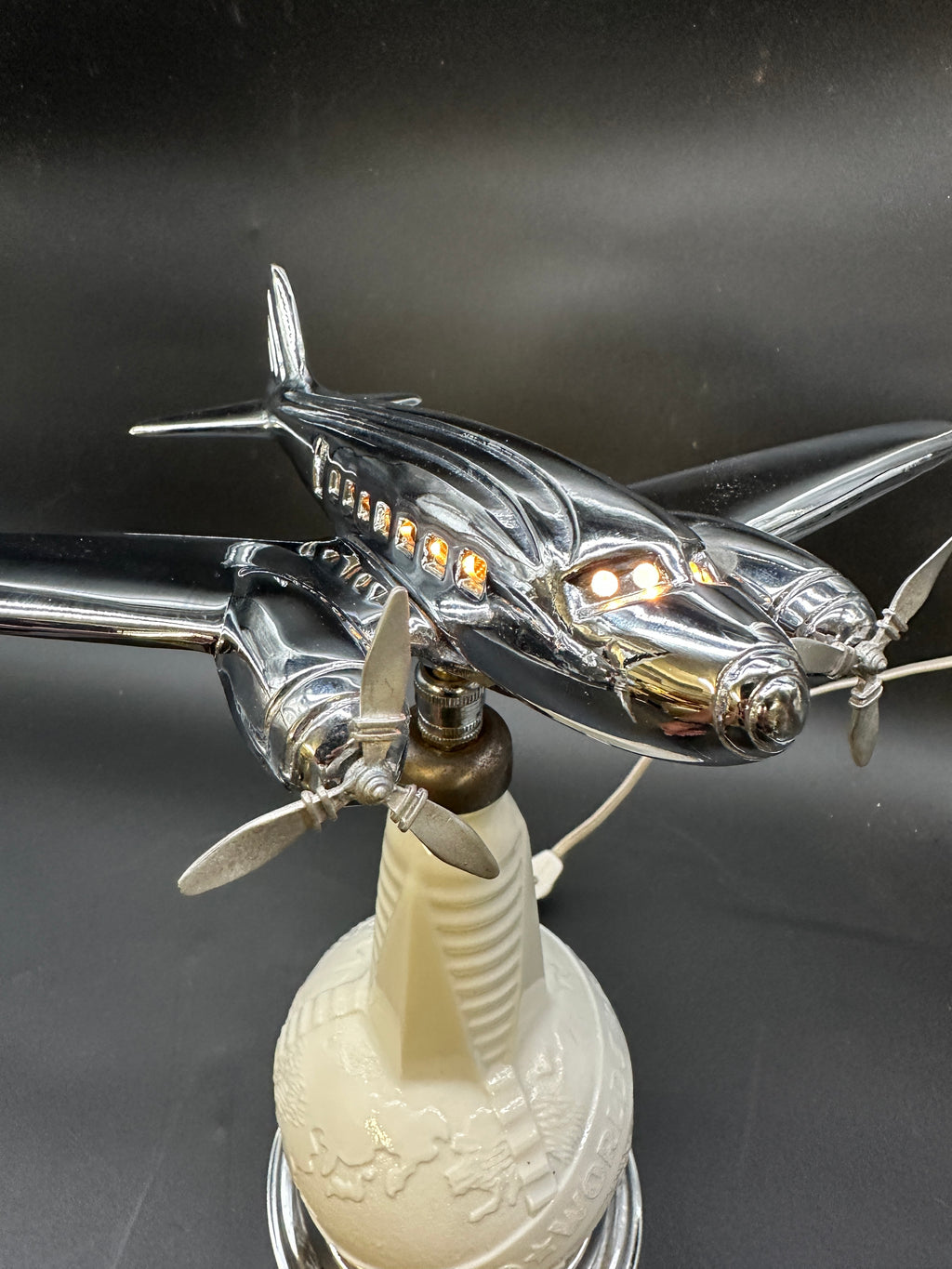 1980’s Derico or Sarsaparilla Deco Design 1939 Worls Fair DC-3 Lamp
