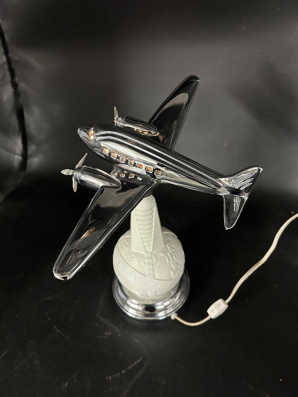 1980’s Derico or Sarsaparilla Deco Design 1939 Worls Fair DC-3 Lamp
