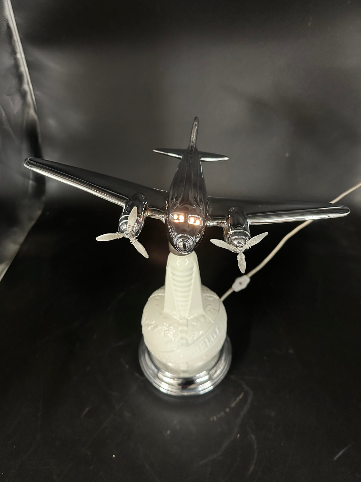 1980’s Derico or Sarsaparilla Deco Design 1939 Worls Fair DC-3 Lamp