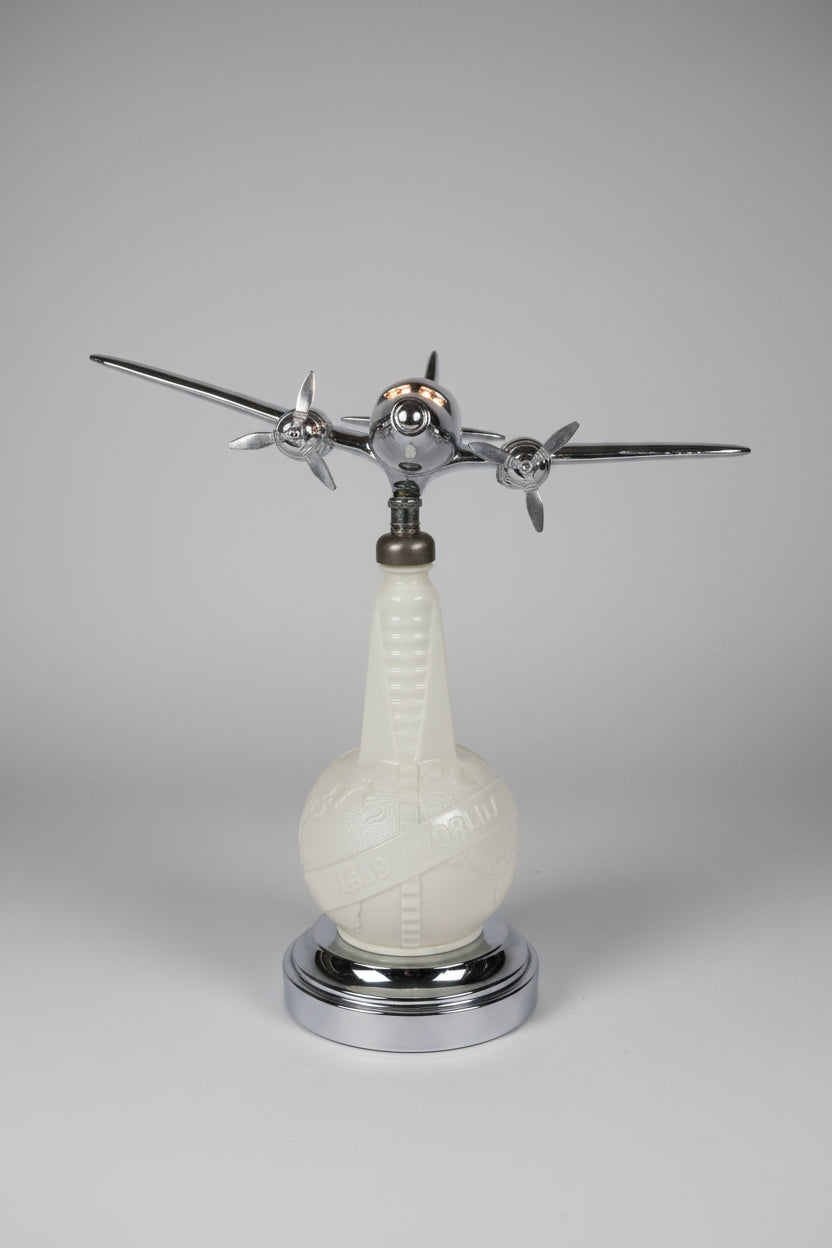 1980’s Derico or Sarsaparilla Deco Design 1939 Worls Fair DC-3 Lamp