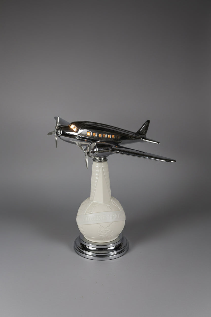 1980’s Derico or Sarsaparilla Deco Design 1939 Worls Fair DC-3 Lamp