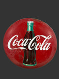 1950s Coca-Cola 24" Porcelain Single-Sided Button Sign