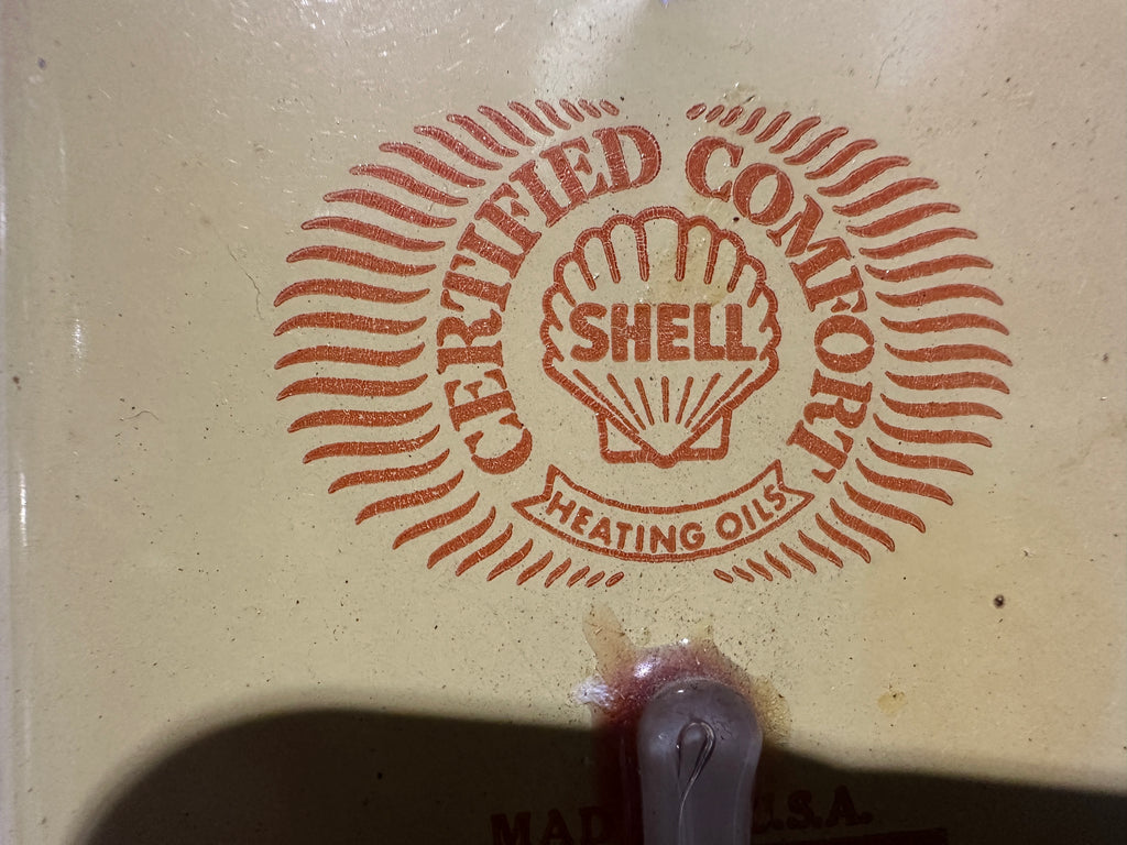 Shell Oil Certified Compound Advertising Thermometer Sign — Minneapolis, 1950s–60s