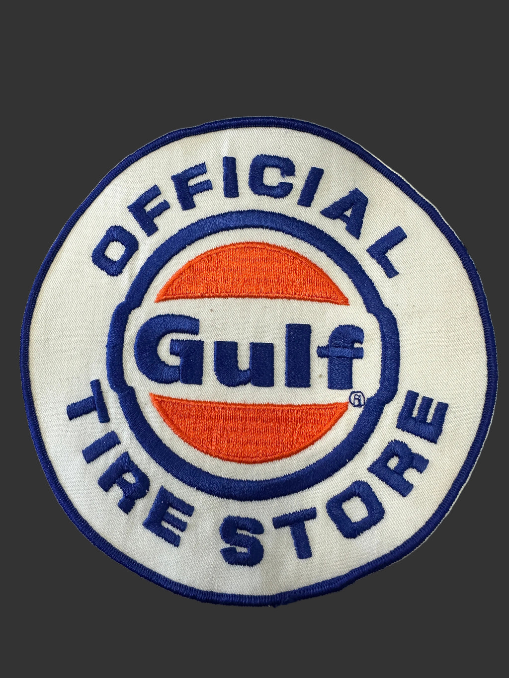 7” NOS Cloth Gulf Official Tire Store Patch