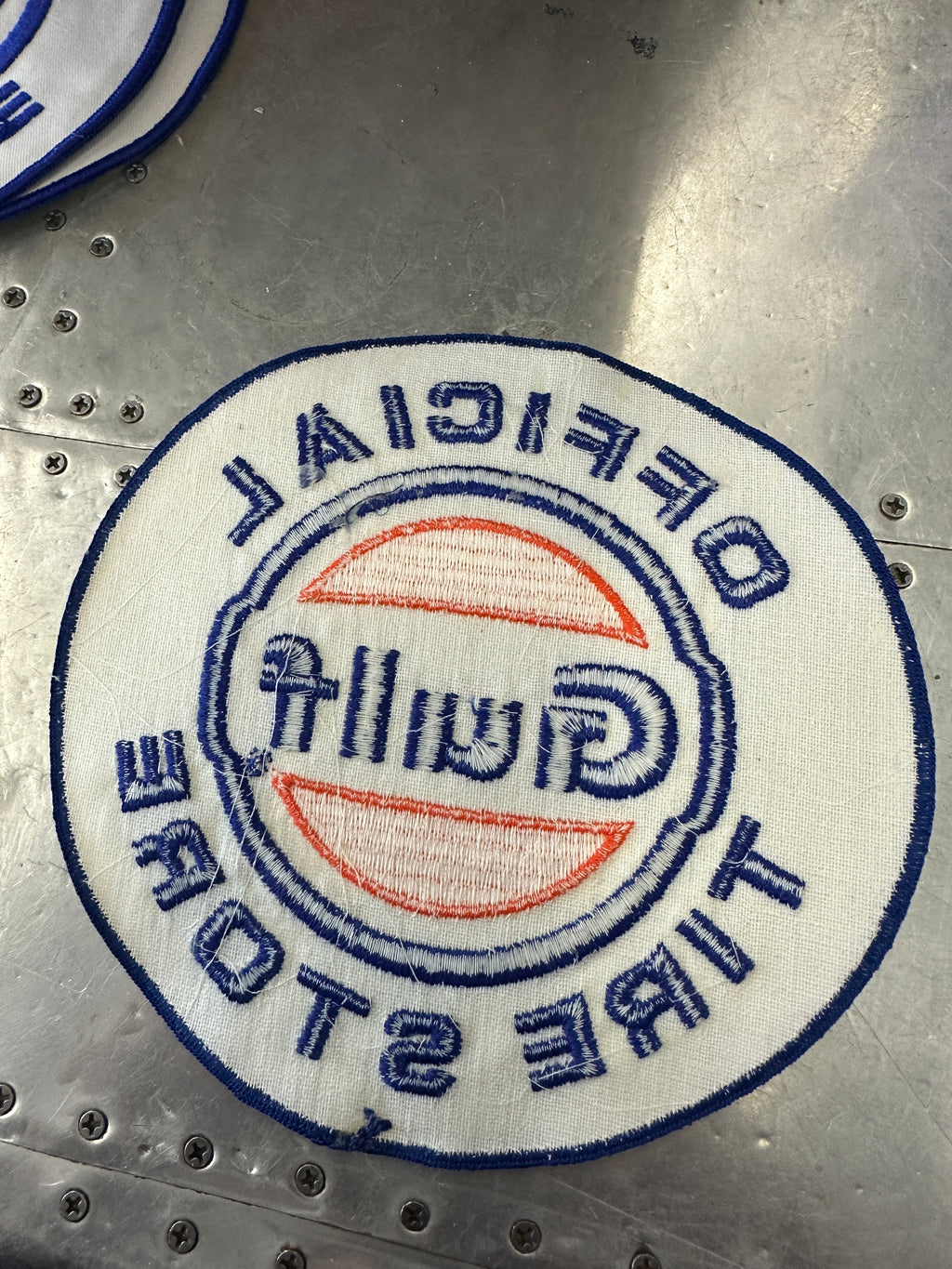 7” NOS Cloth Gulf Official Tire Store Patch