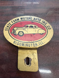 1930s–40s State Farm Mutual Auto Insurance License Plate Topper