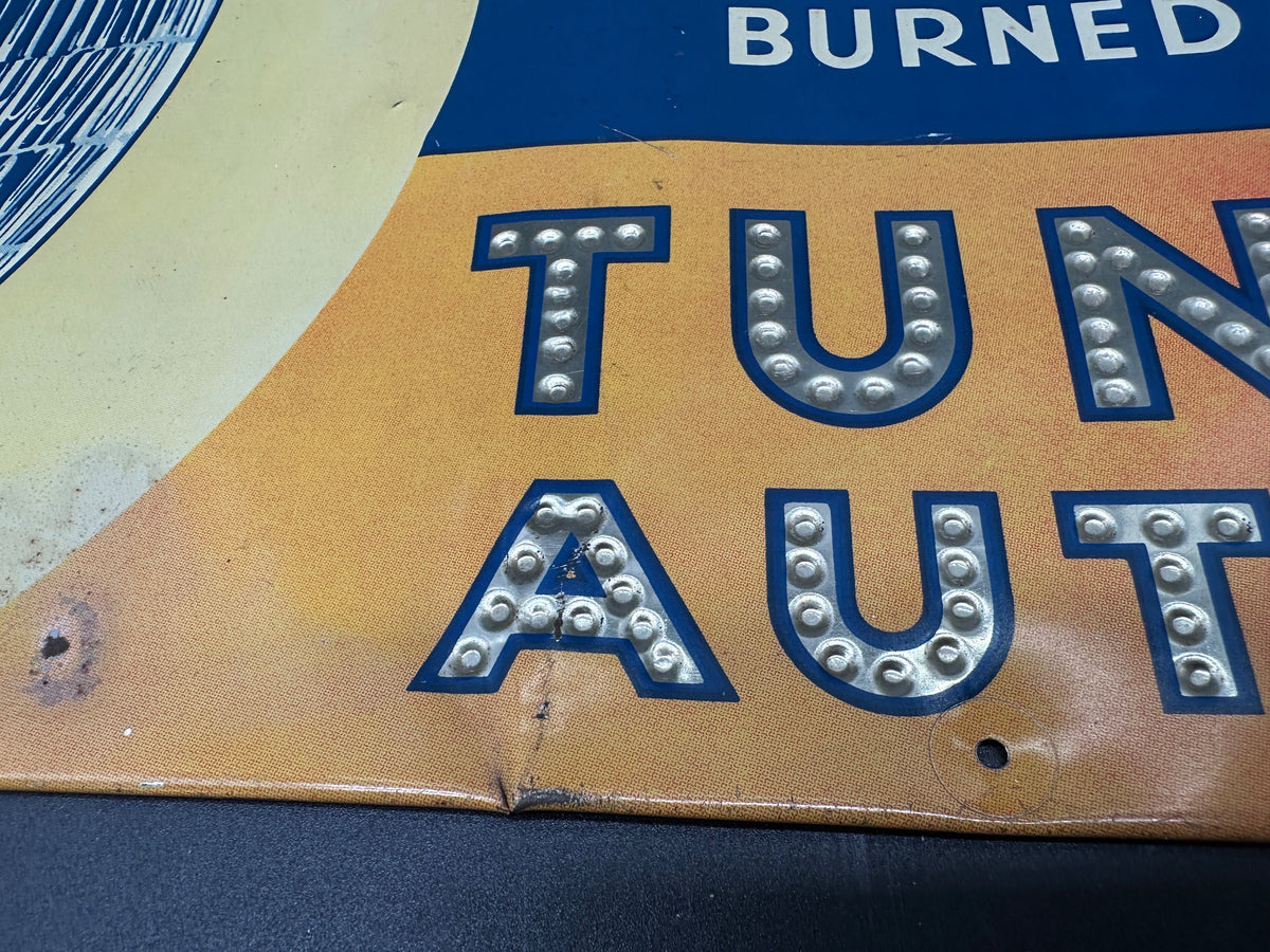 1940s–50s Tung-Sol Sealed Beam Lamp Sign — Original, Not a Reproduction