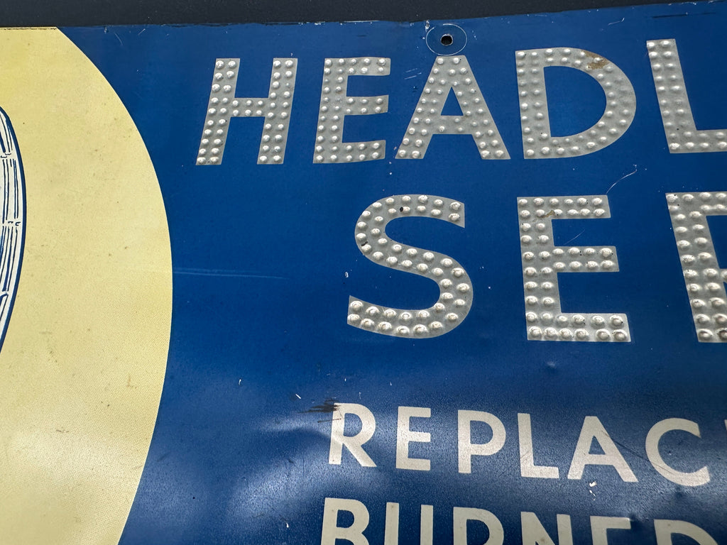 1940s–50s Tung-Sol Sealed Beam Lamp Sign — Original, Not a Reproduction