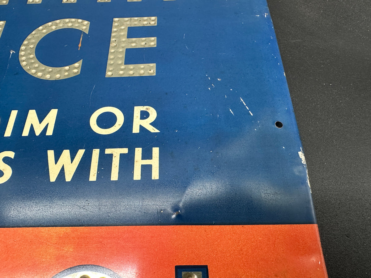 1940s–50s Tung-Sol Sealed Beam Lamp Sign — Original, Not a Reproduction