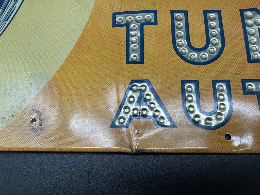 1940s–50s Tung-Sol Sealed Beam Lamp Sign — Original, Not a Reproduction