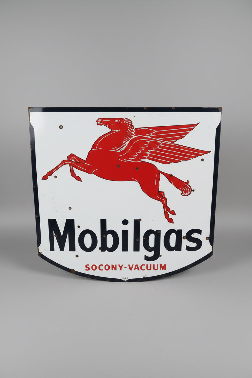 Single Sided Pegasus Mobilgas Porcelian 6ft Sign