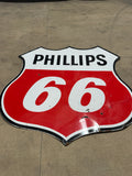 70” x 70” Phillips 66 Double Sided Porcelian Sign