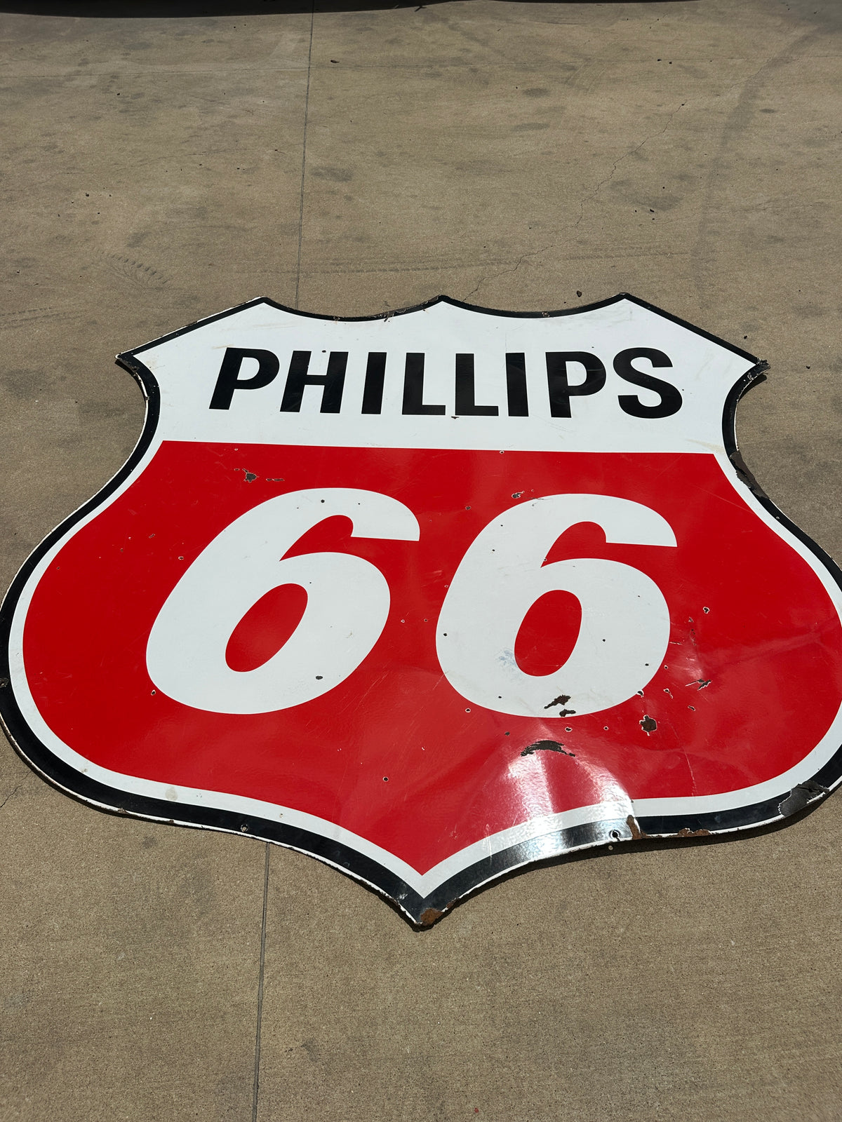 70” x 70” Phillips 66 Double Sided Porcelian Sign