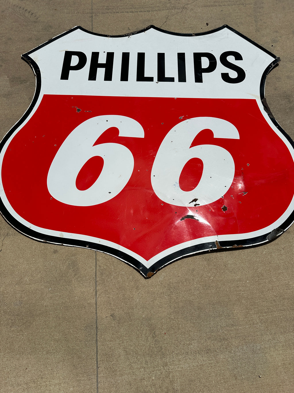 70” x 70” Phillips 66 Double Sided Porcelian Sign