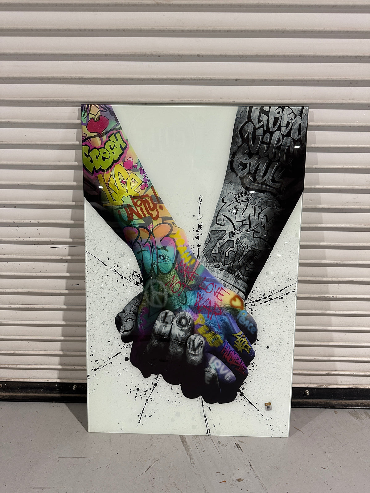 “Hand IN Hand " Art on Glass