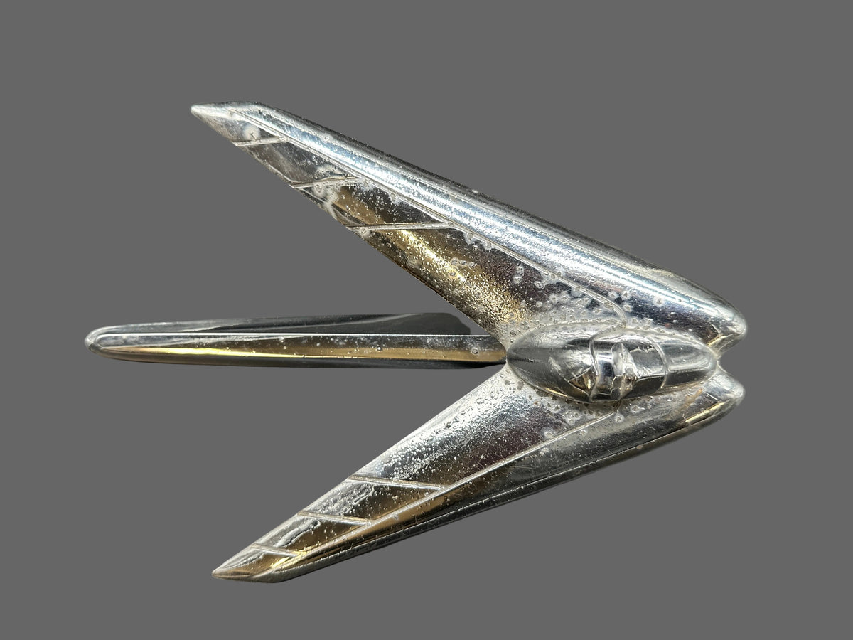 1952 Nash “Flying Lady” Hood Ornament – George Petty Design, OEM #3114126