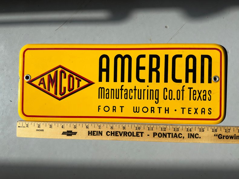 AMCOT Porcelain Sign – American Manufacturing Co of Texas