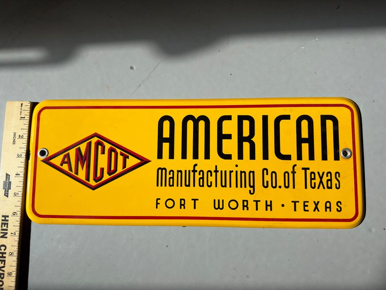 AMCOT Porcelain Sign – American Manufacturing Co of Texas