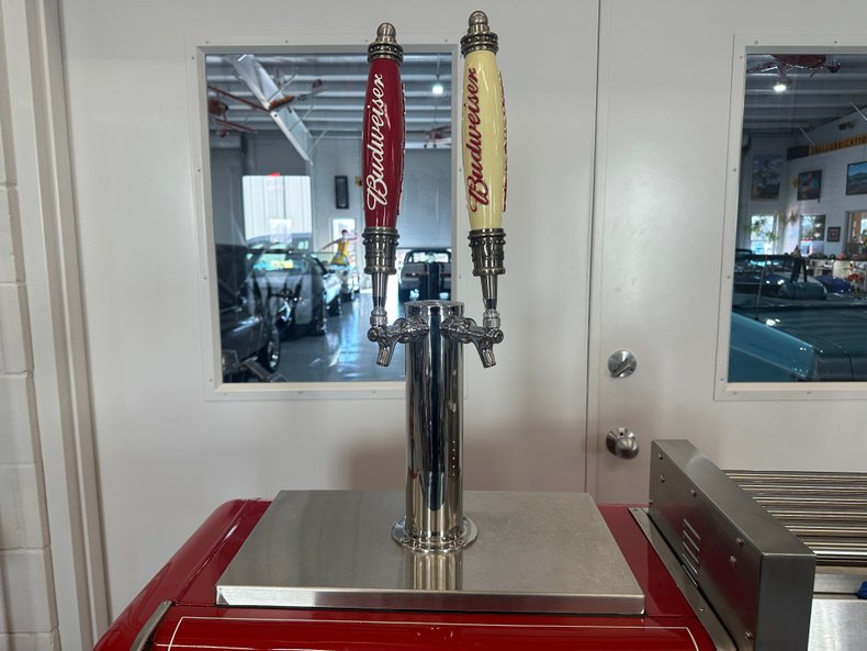 Budweiser Dual Keg Cooler with Hot Dog Warmer and Sink