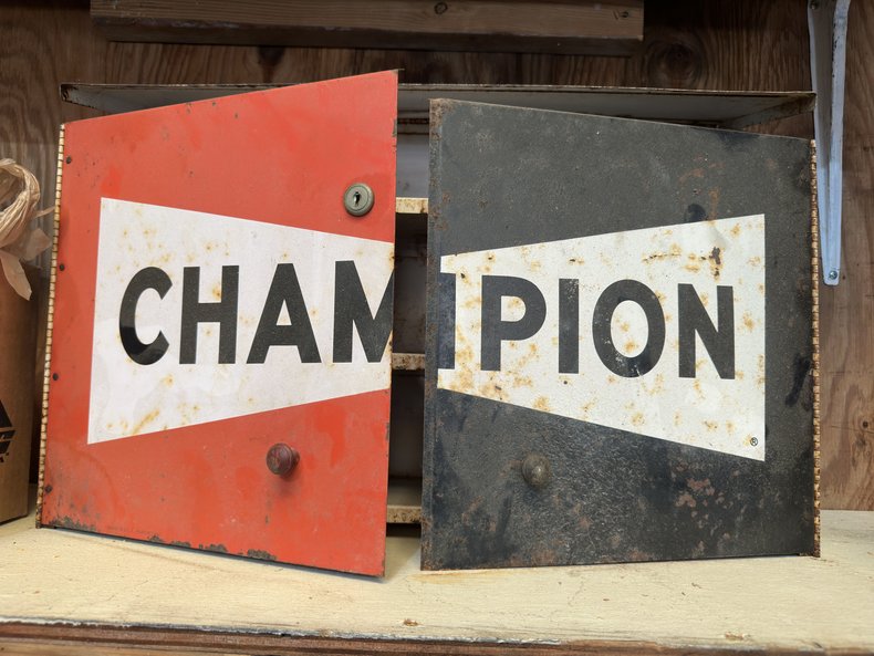 Champion Spark Plug Display Cabinet