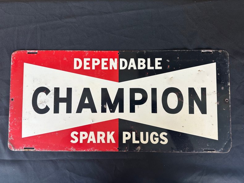 Champion Spark Plug Metal Sign