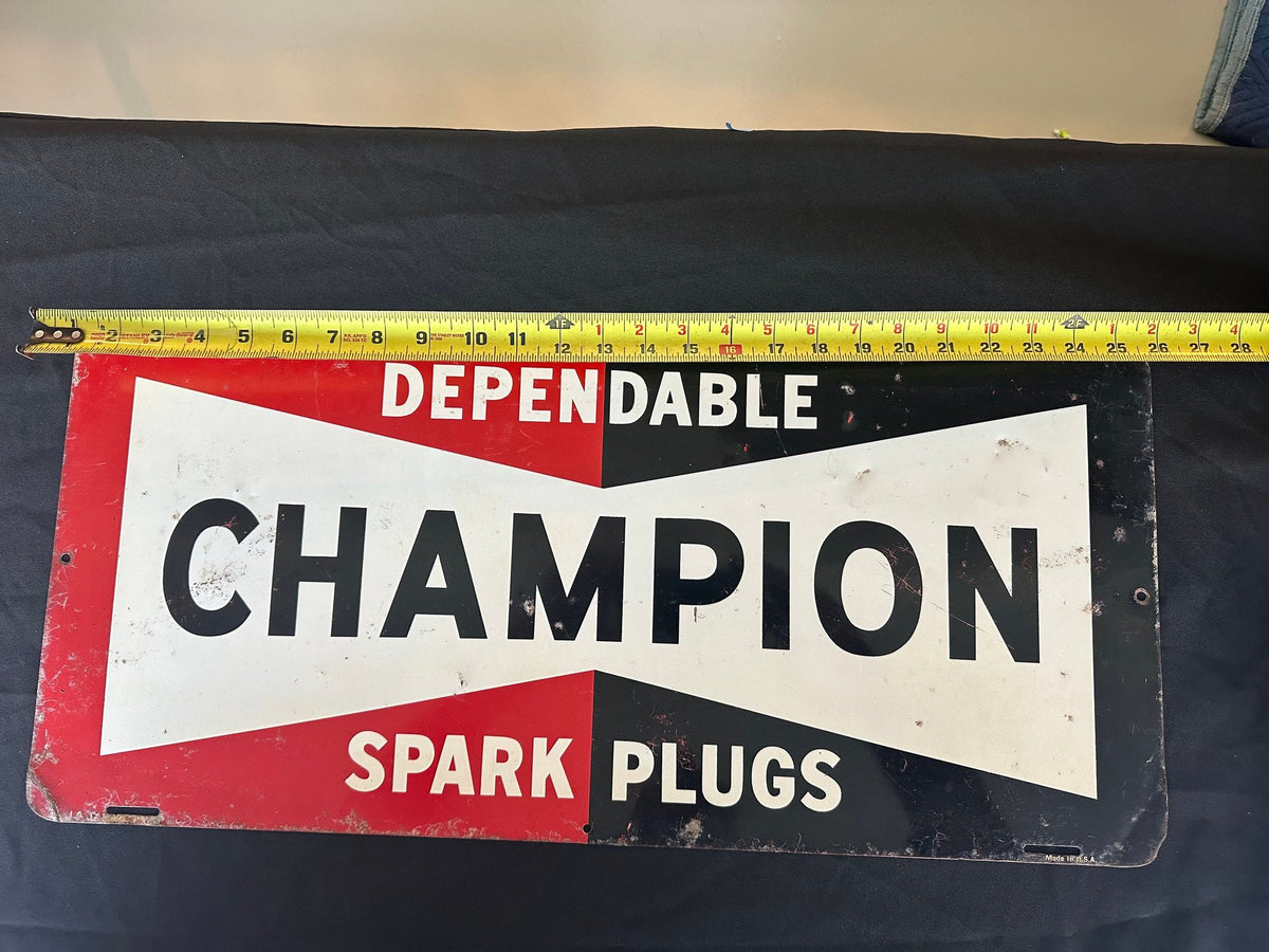 Champion Spark Plug Metal Sign