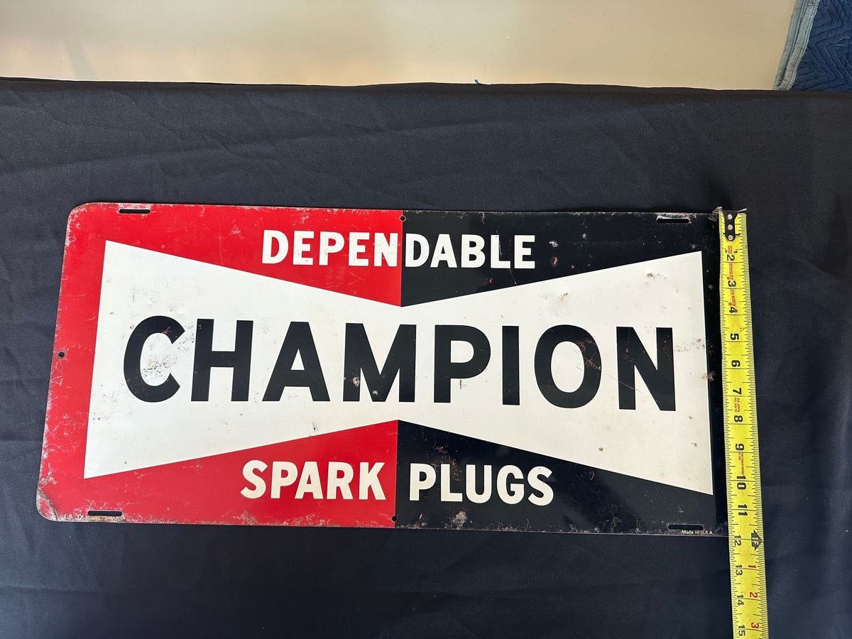 Champion Spark Plug Metal Sign