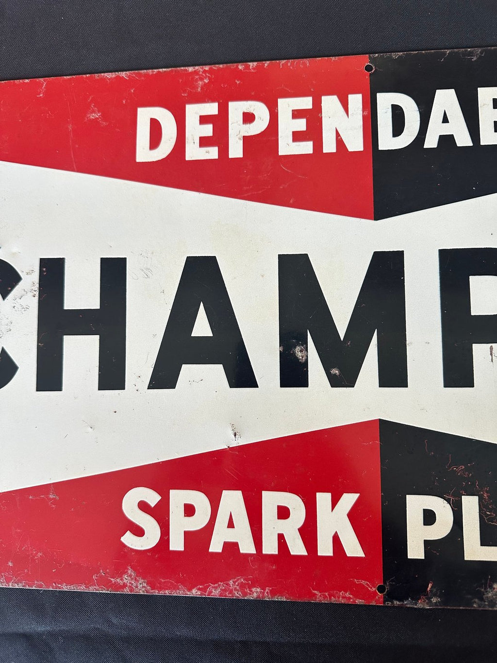 Champion Spark Plug Metal Sign