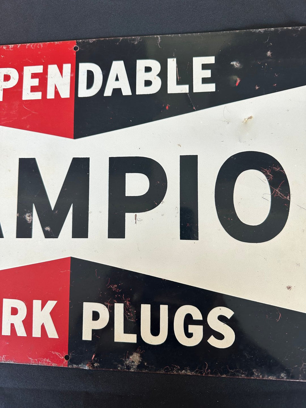 Champion Spark Plug Metal Sign