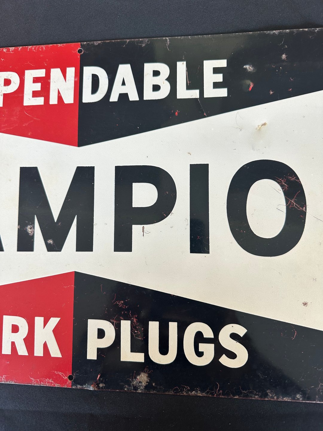 Champion Spark Plug Metal Sign