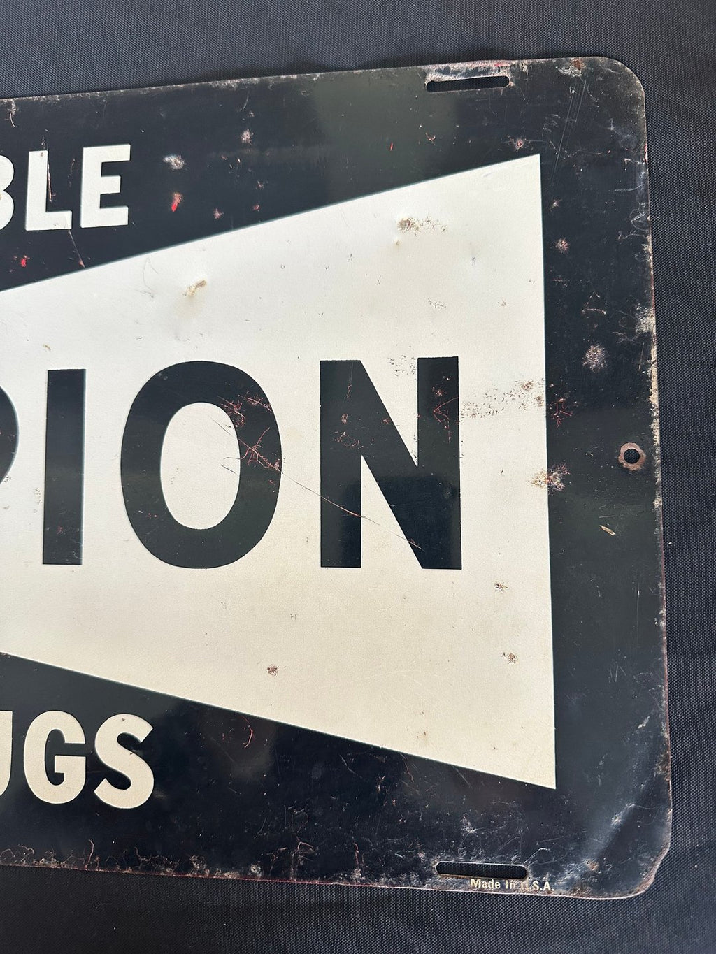 Champion Spark Plug Metal Sign