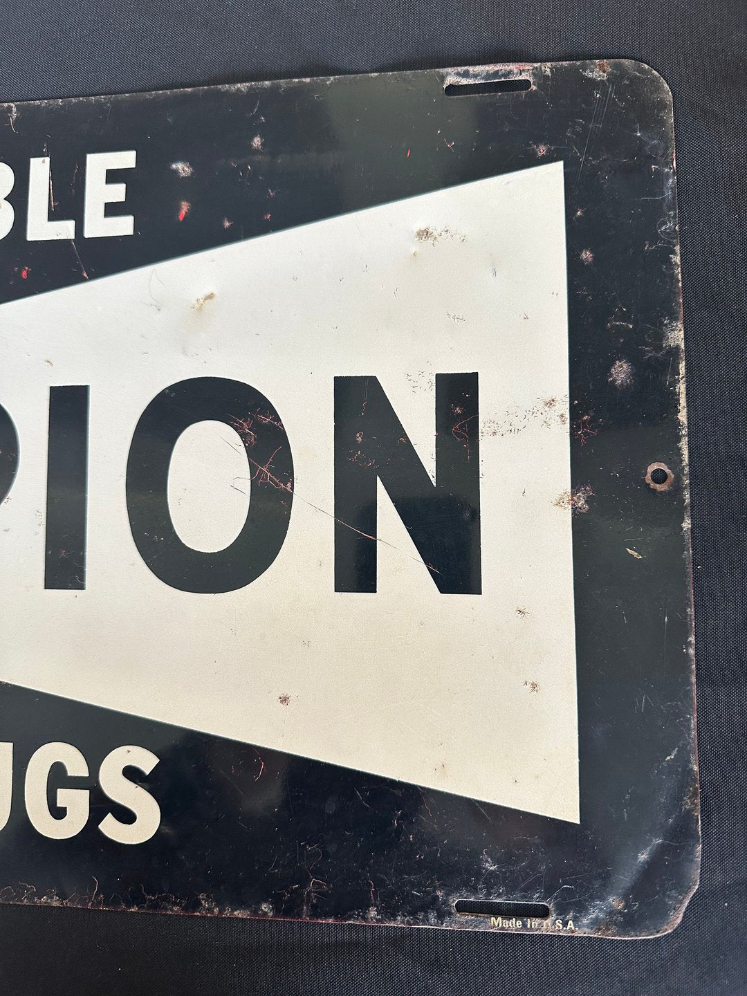 Champion Spark Plug Metal Sign