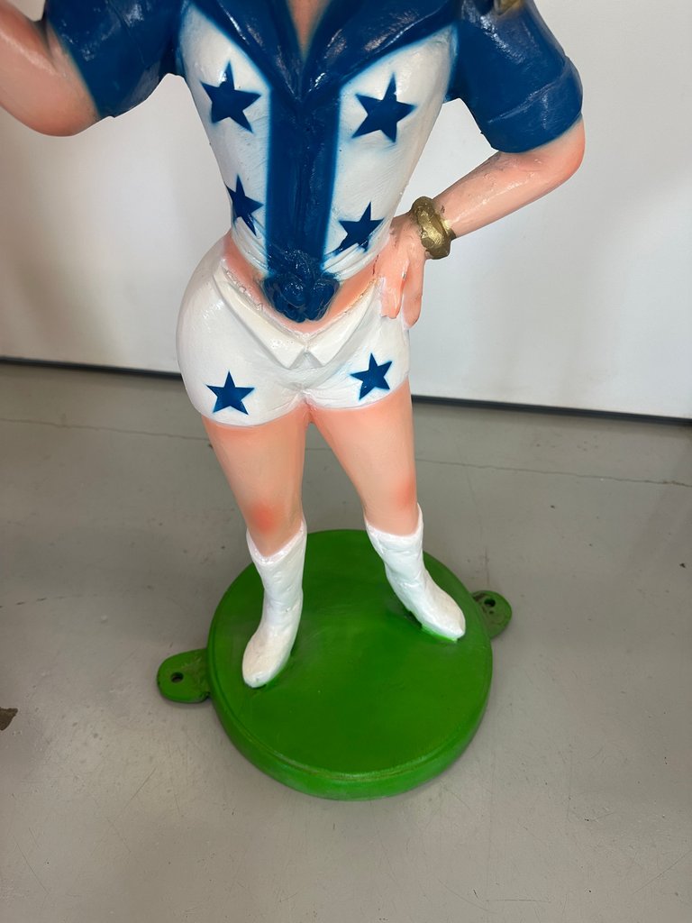 Dallas Cowboys Betty Boop Cast Aluminum Statue – 36" Tall