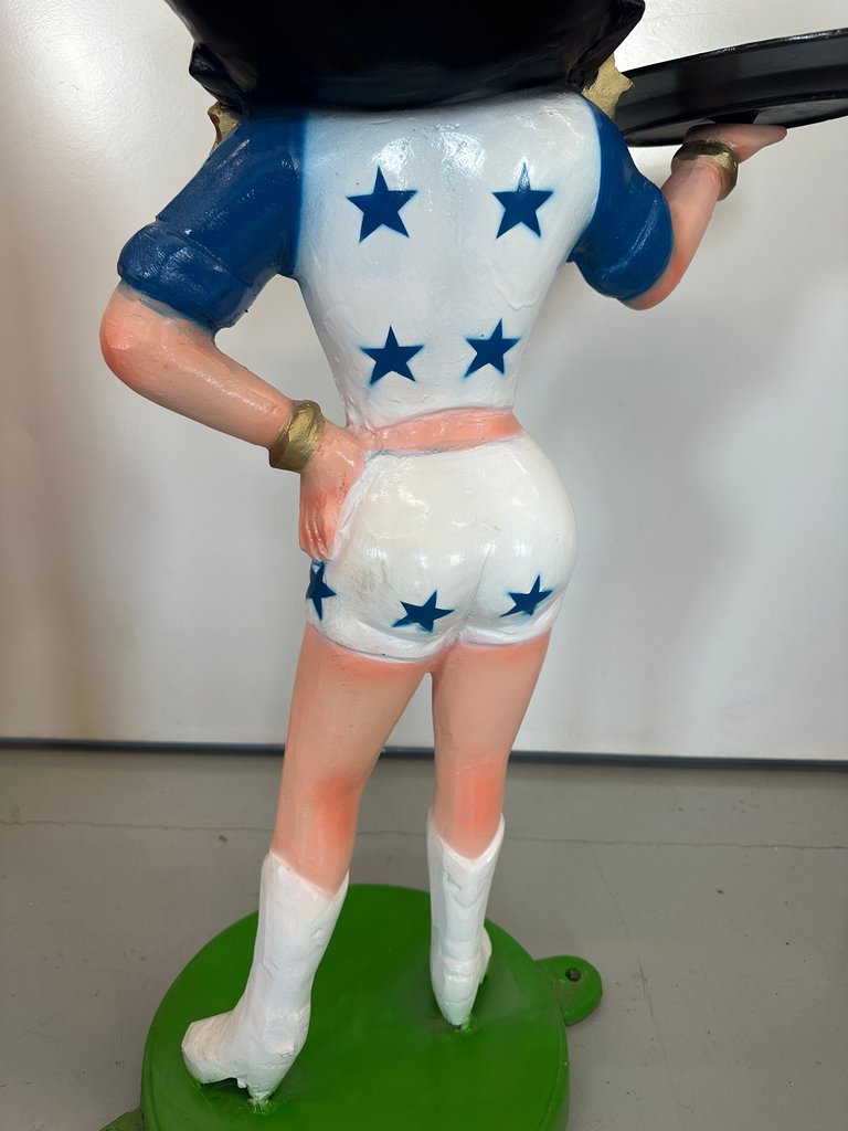 Dallas Cowboys Betty Boop Cast Aluminum Statue – 36" Tall