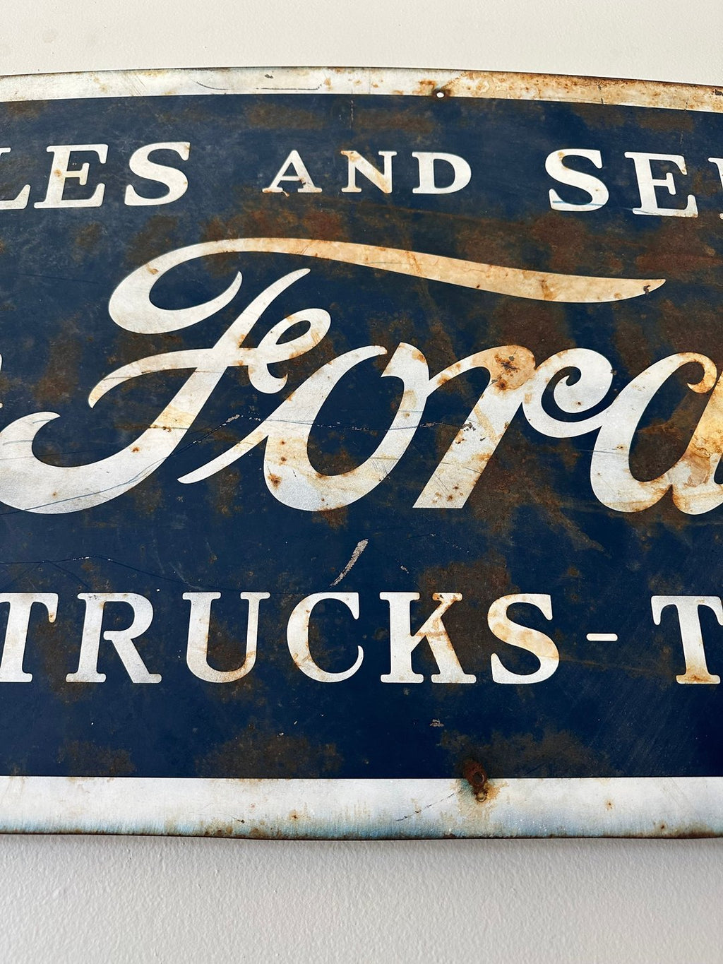 Ford Car Truck and Tractor Metal Sign