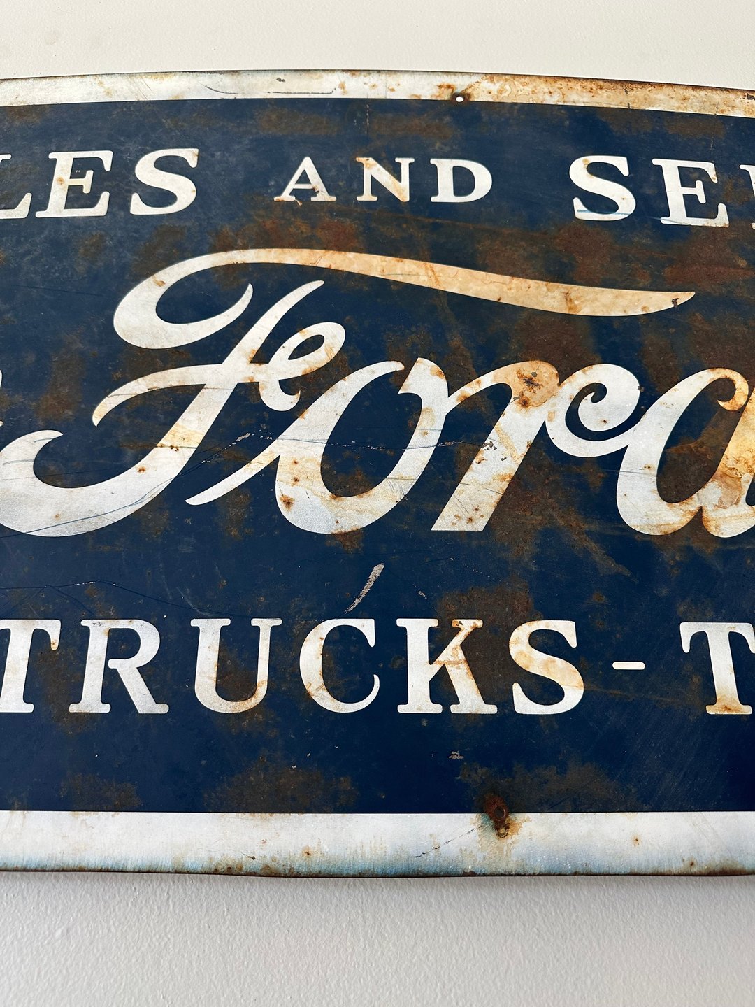 Ford Car Truck and Tractor Metal Sign
