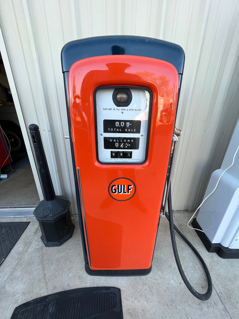 Restored Martin Schwartz Model 80 Gulf Gasoline Pump