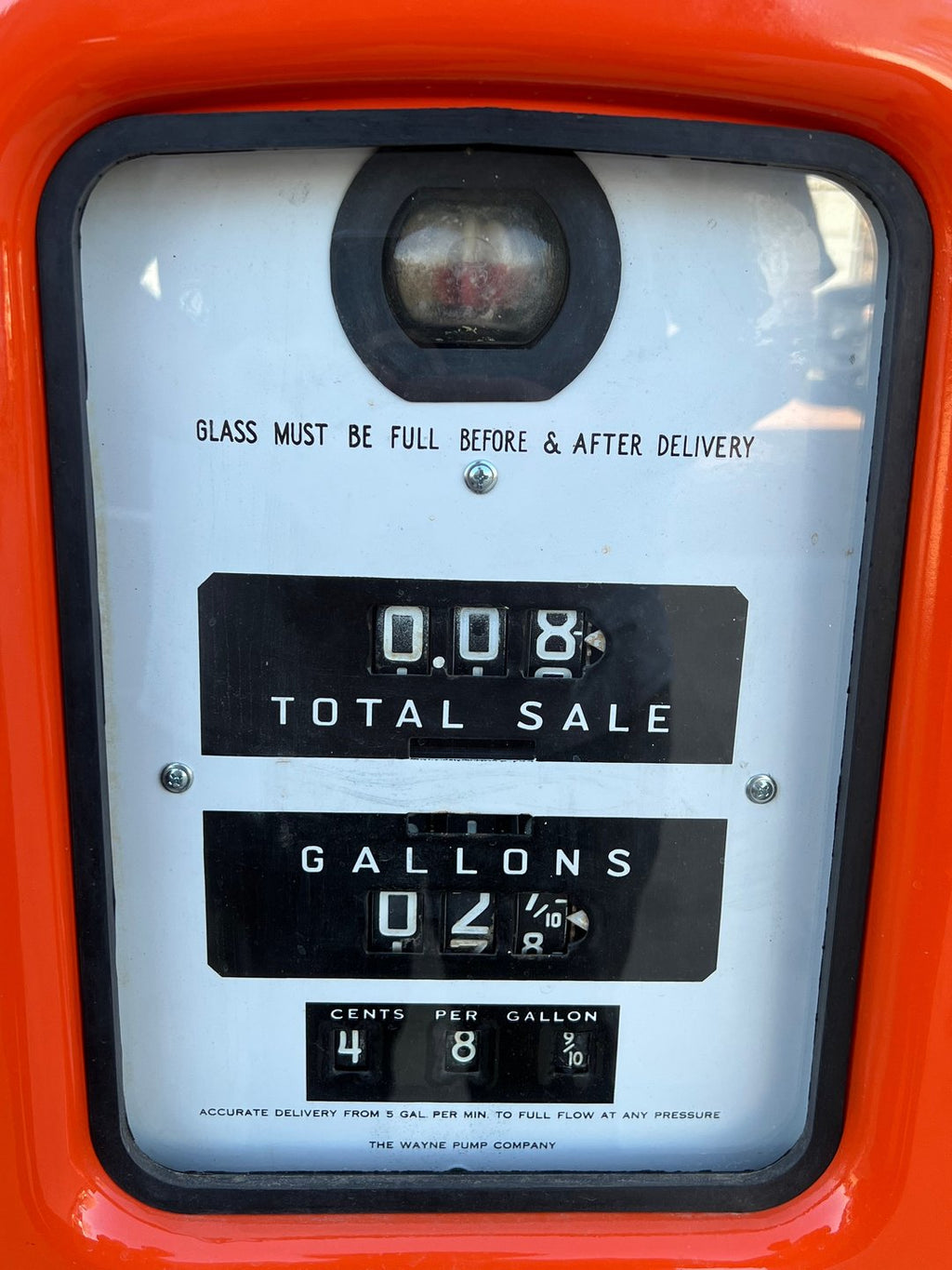 Restored Martin Schwartz Model 80 Gulf Gasoline Pump