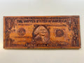 Hand Carved $1 Dollar Bill Plaque