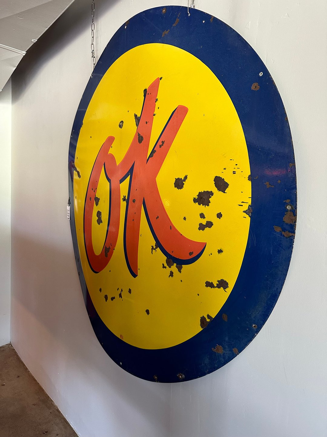 Large Chevrolet Used Car Porcelain Sign