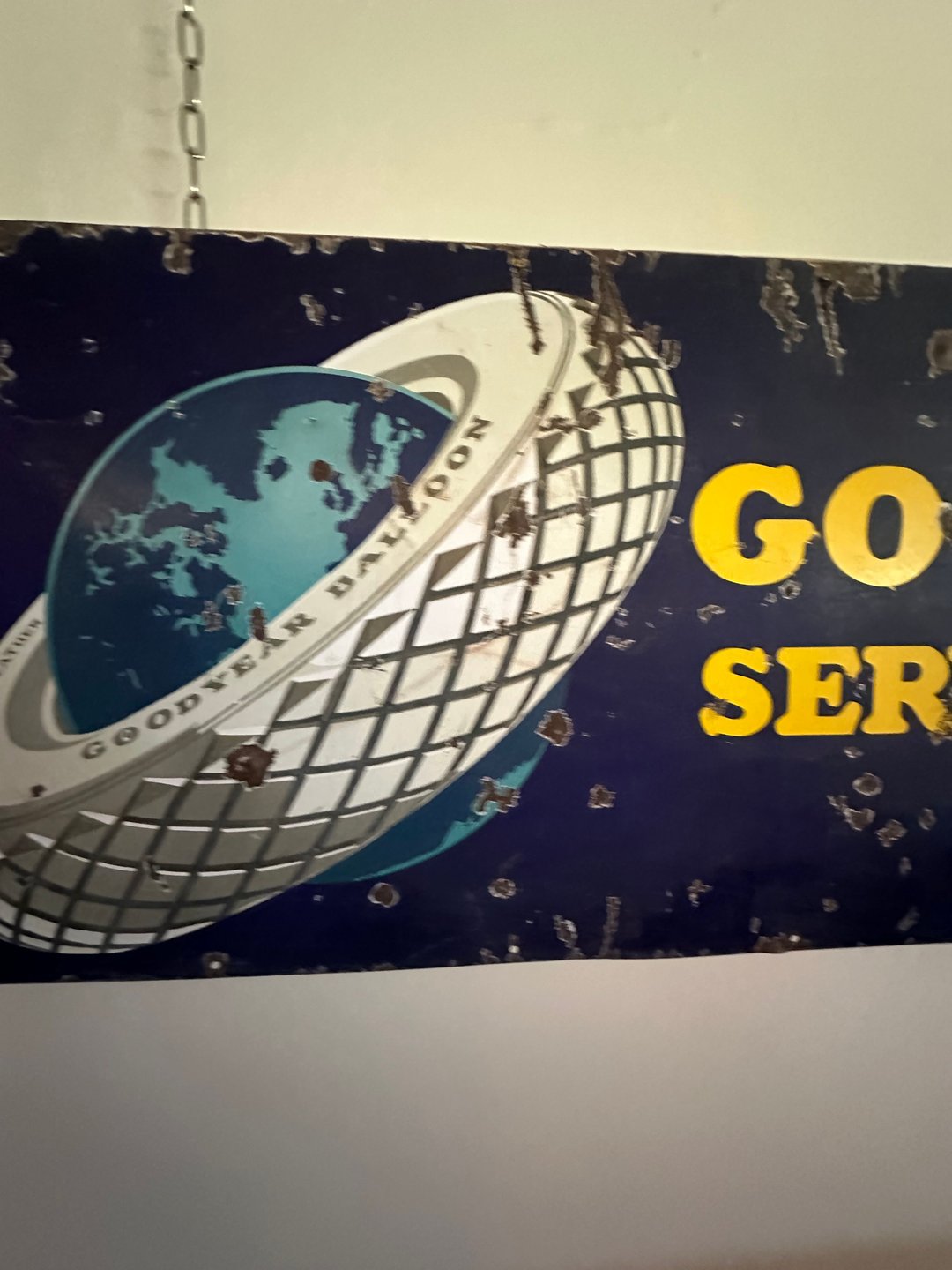Large Goodyear Service Station Porcelain Sign