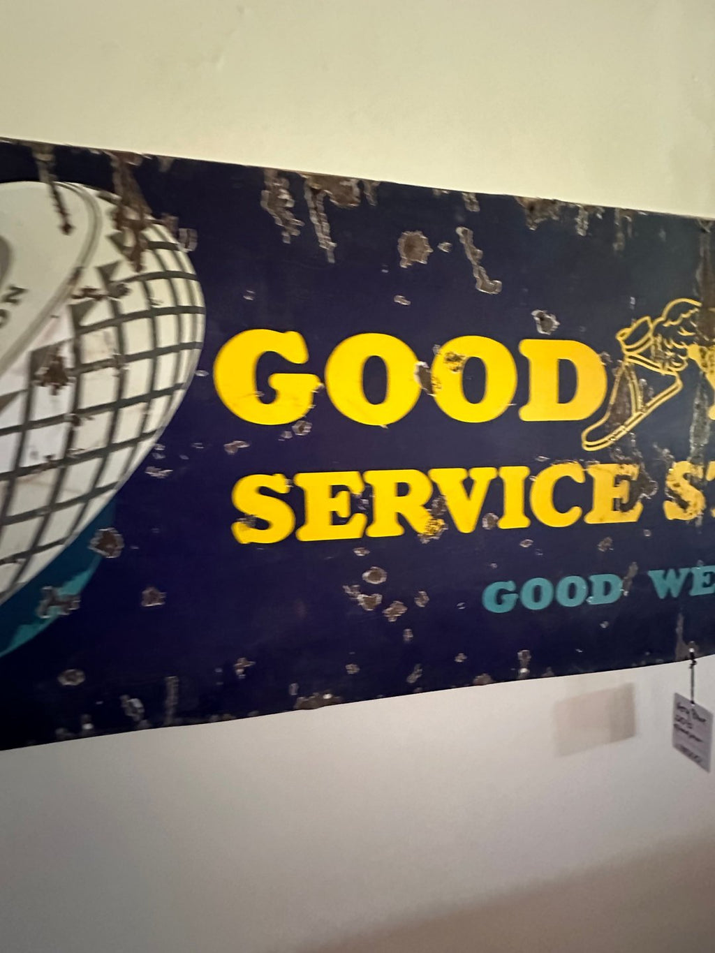 Large Goodyear Service Station Porcelain Sign