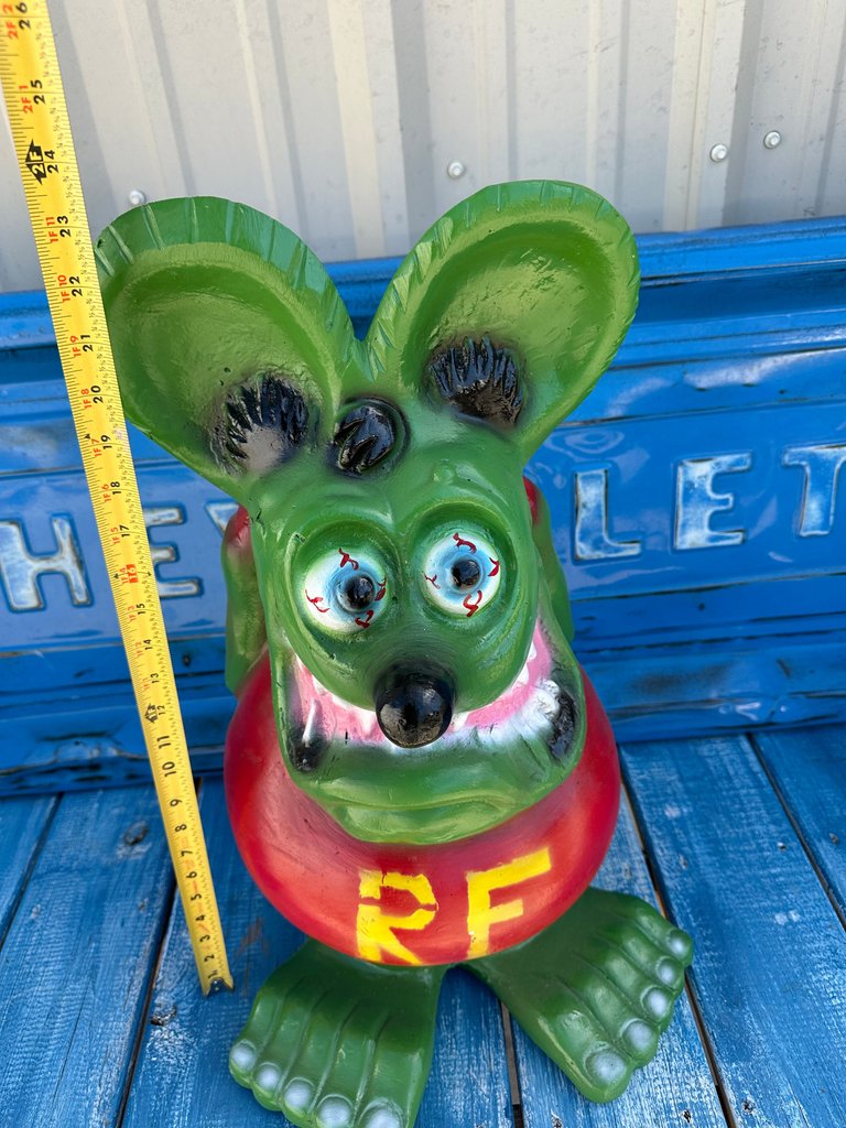 Rat Fink 2 ft Cast Aluminum Statue
