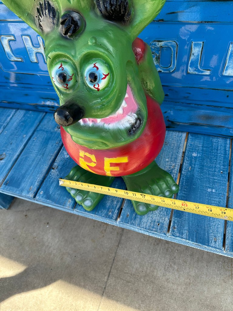 Rat Fink 2 ft Cast Aluminum Statue