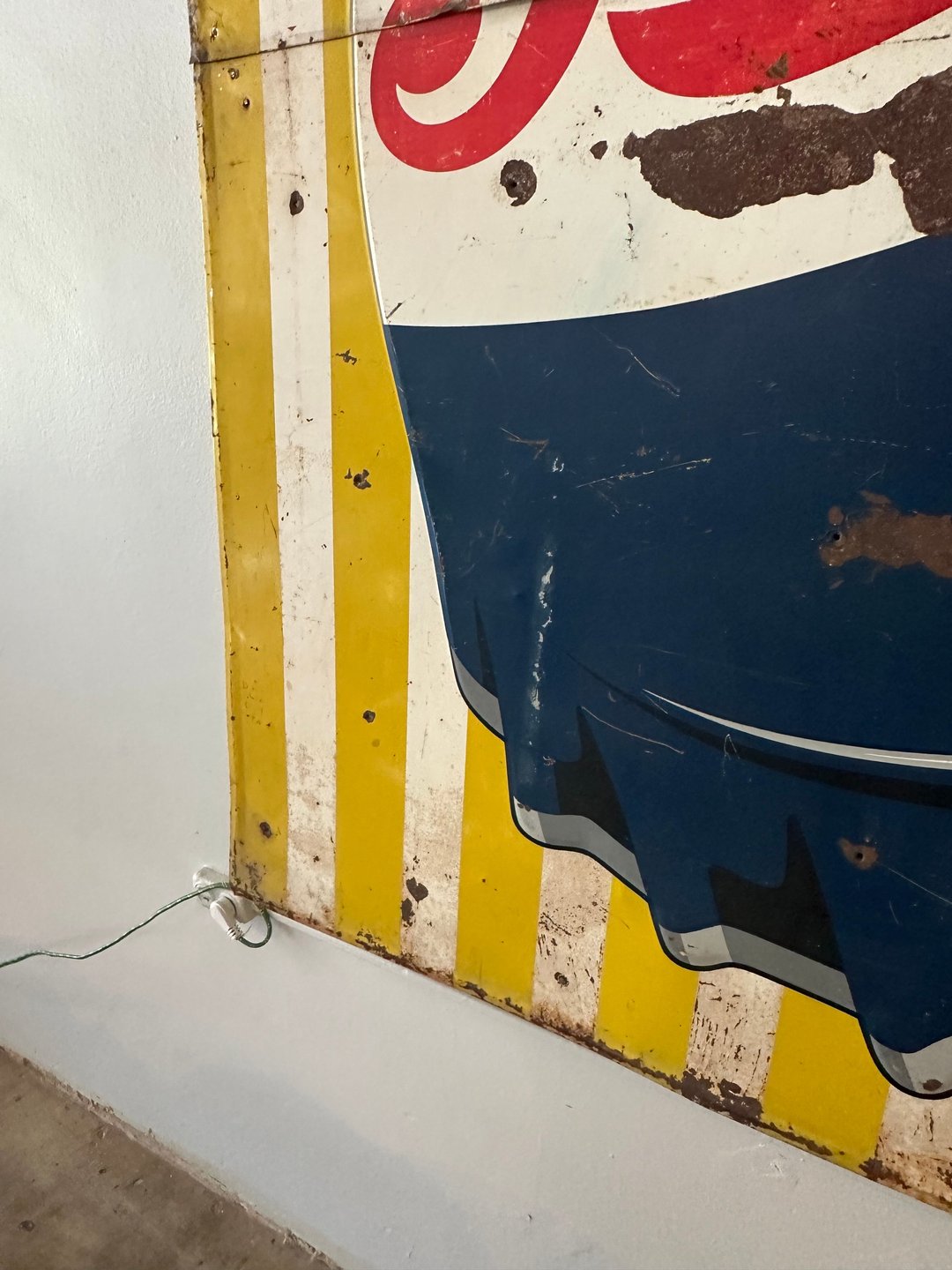 Large Vintage Pepsi Metal Sign